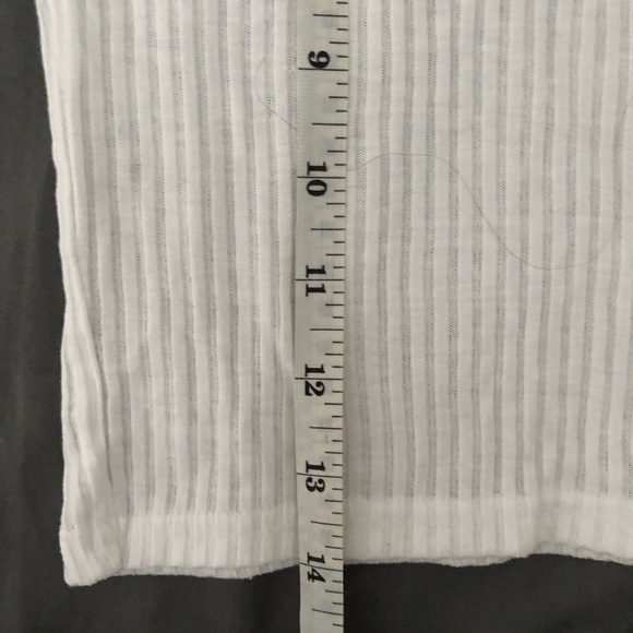 TOPMAN White Ribbed Crop  T-Shirt - Picture 9 of 9